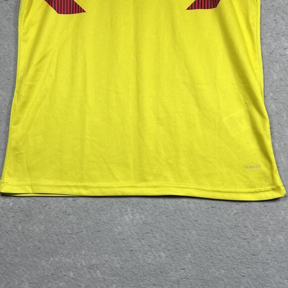 ADIDAS Federacion Colombiana Jersey Mens Small Yellow De Futbol Soccer Climalite - Picture 9 of 16
